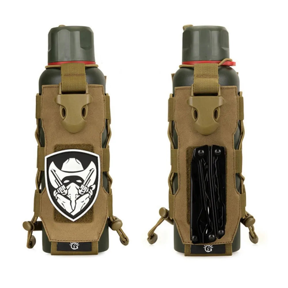 Outdoor Tactical MOLLE Nylon Water Bottle Holder Camping Hiking Mountaineering Pouch Bags