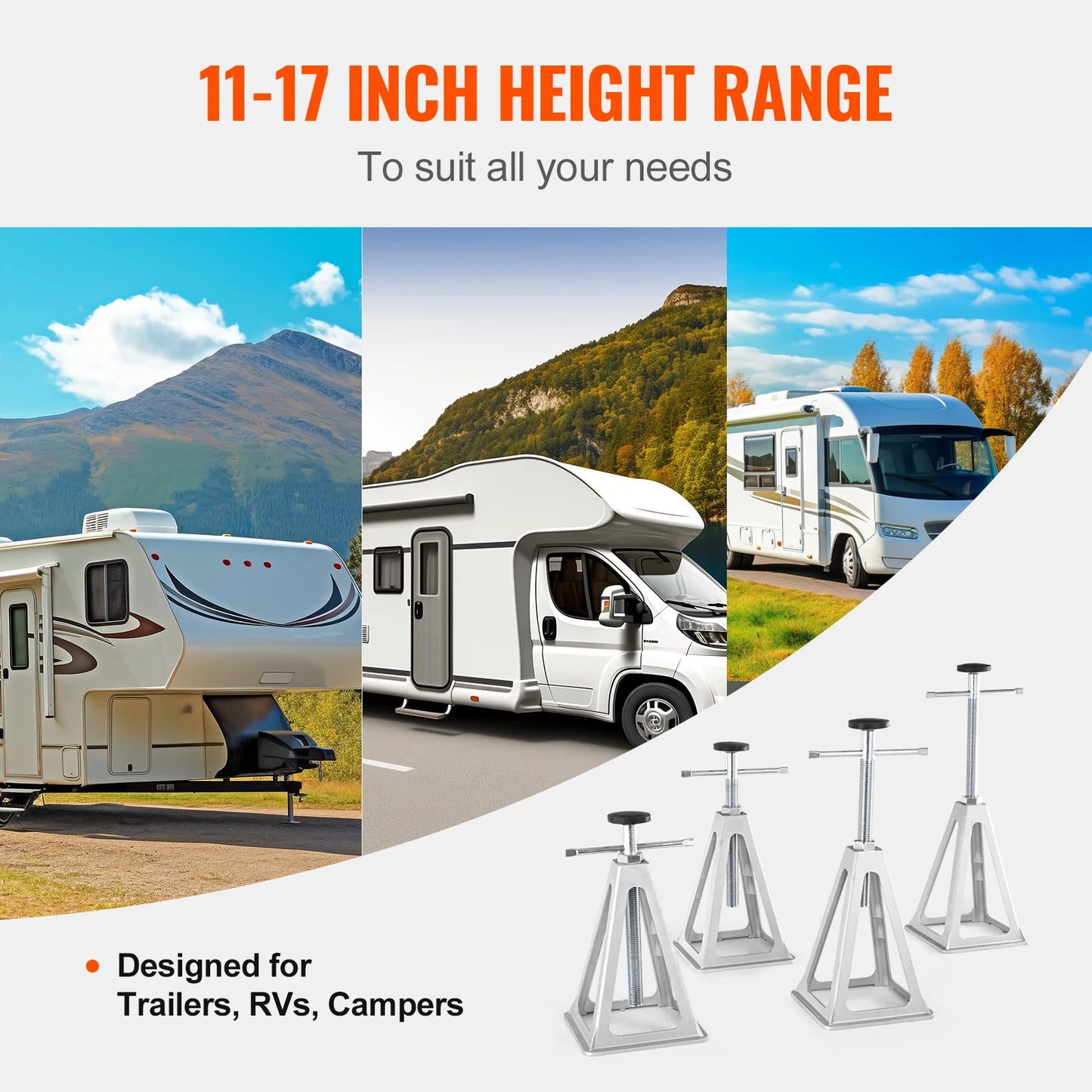 SucceBuy RV Stabilizer Jacks 4 Pack Aluminum Leveling Jacks