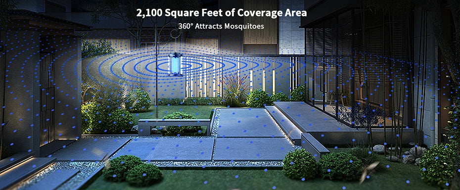 Outdoor Bug Zapper Minimoon Dual LED 4200V 15W IPX4 Trap