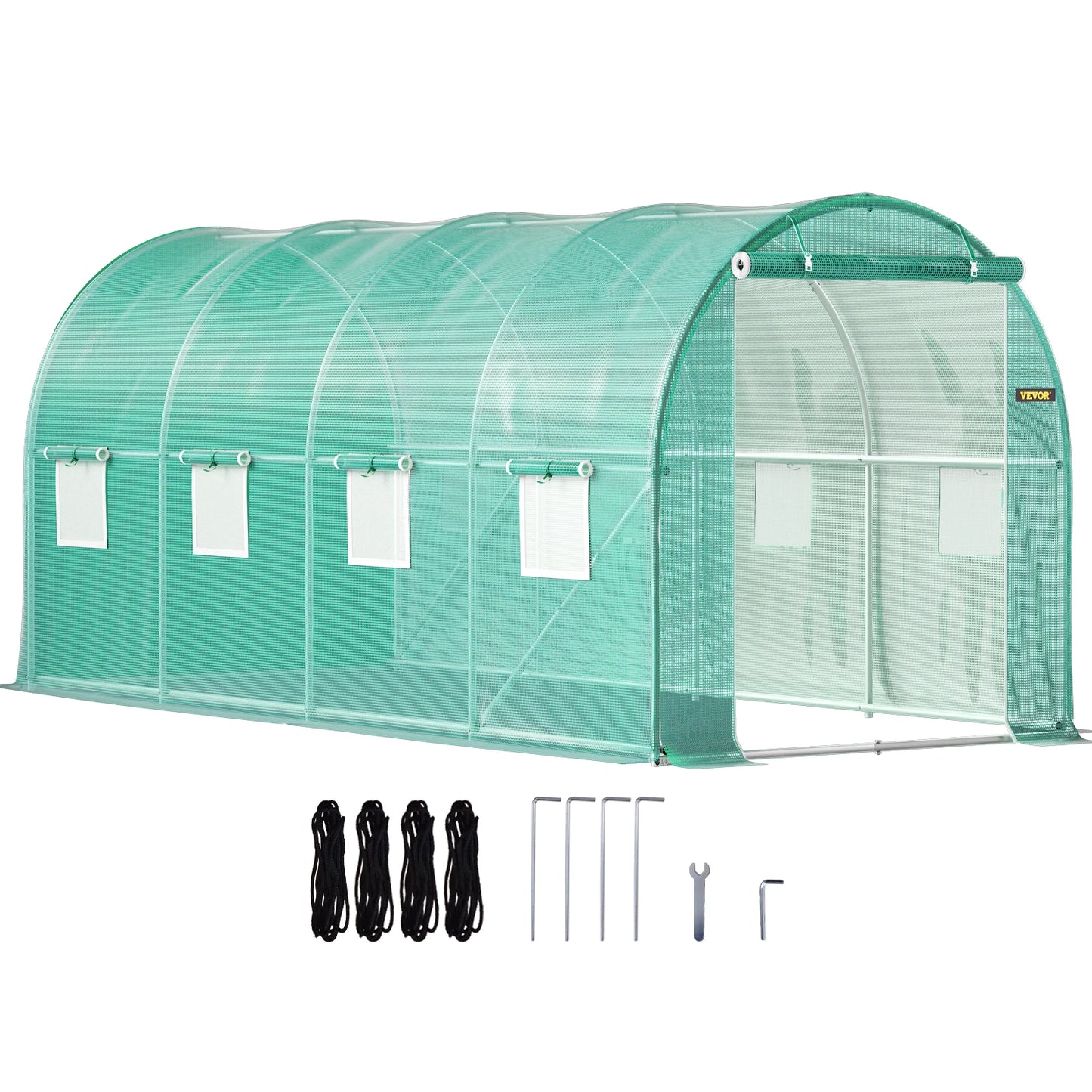 VEVOR Walk In Tunnel Greenhouse With Galvanized Frame Waterproof Cover