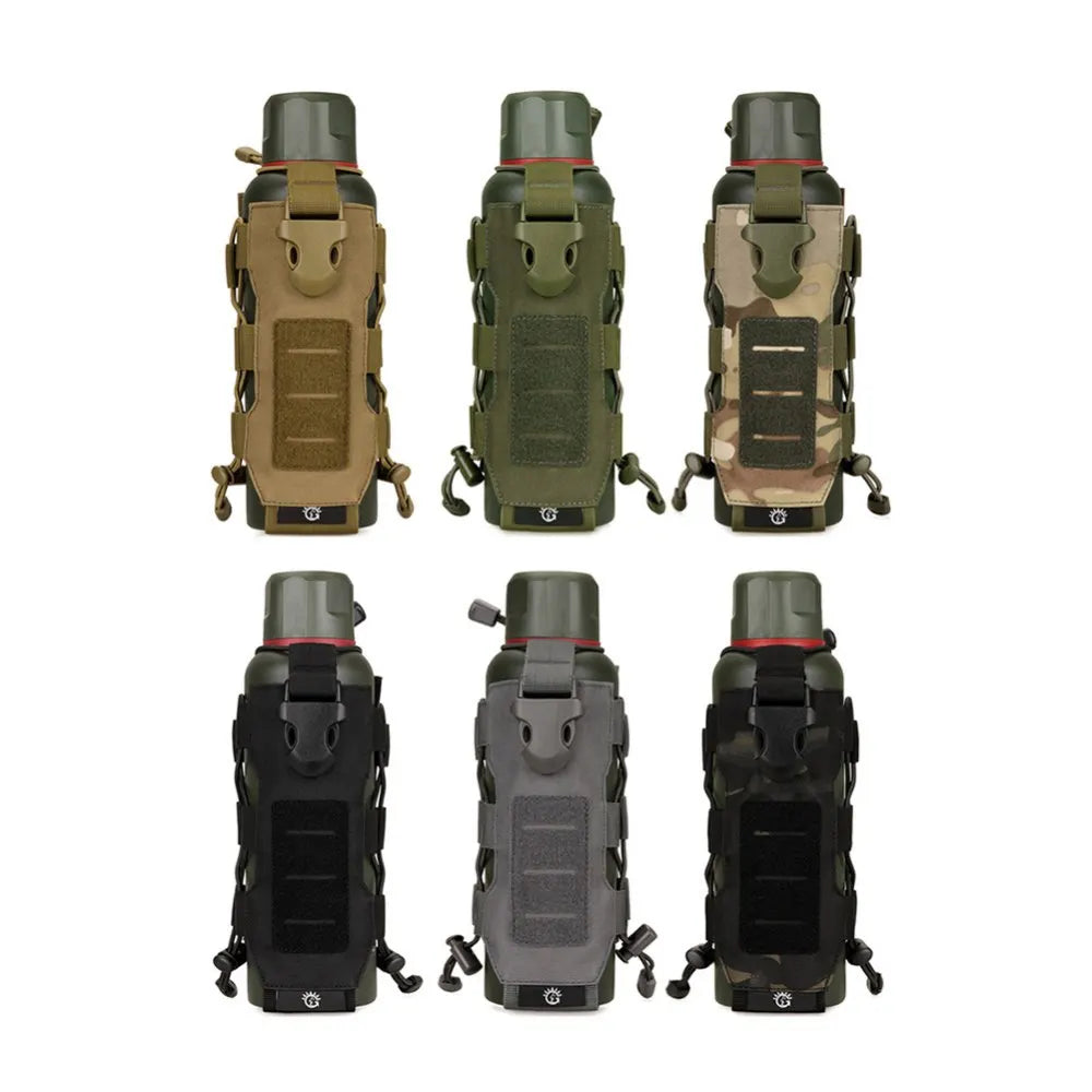 Outdoor Tactical MOLLE Nylon Water Bottle Holder Camping Hiking Mountaineering Pouch Bags