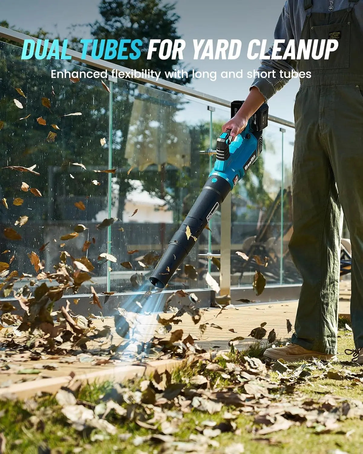 SeeSii 40V Cordless Leaf Blower Brushless Motor 680CFM