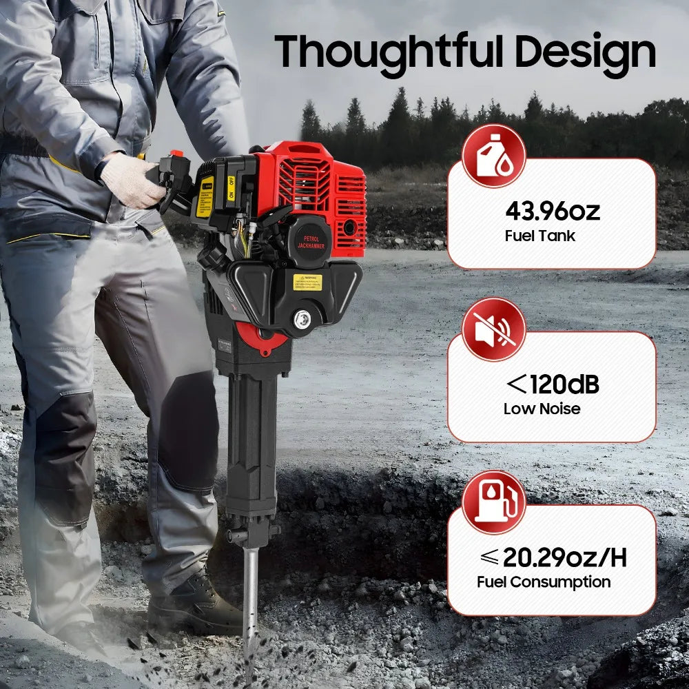 Handheld Trencher Digger 52CC Gas Powered Garden Tree Digger