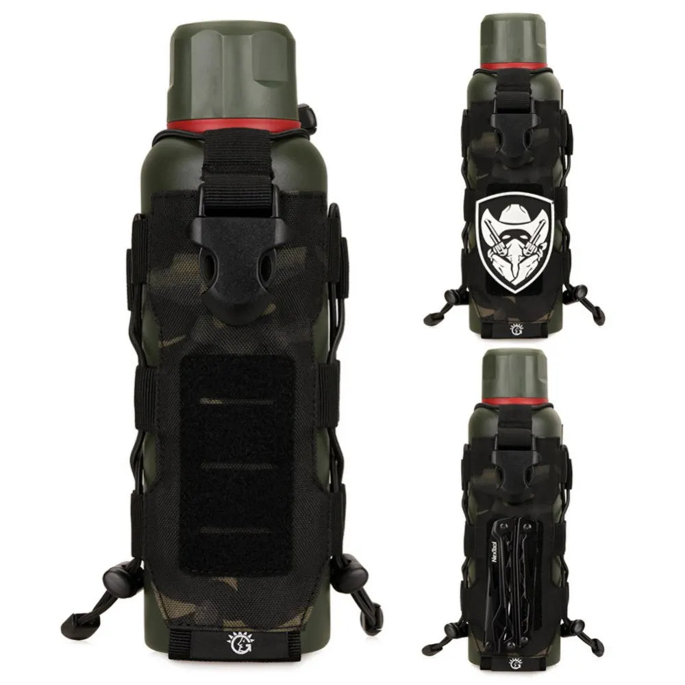 Outdoor Tactical MOLLE Nylon Water Bottle Holder Camping Hiking Mountaineering Pouch Bags