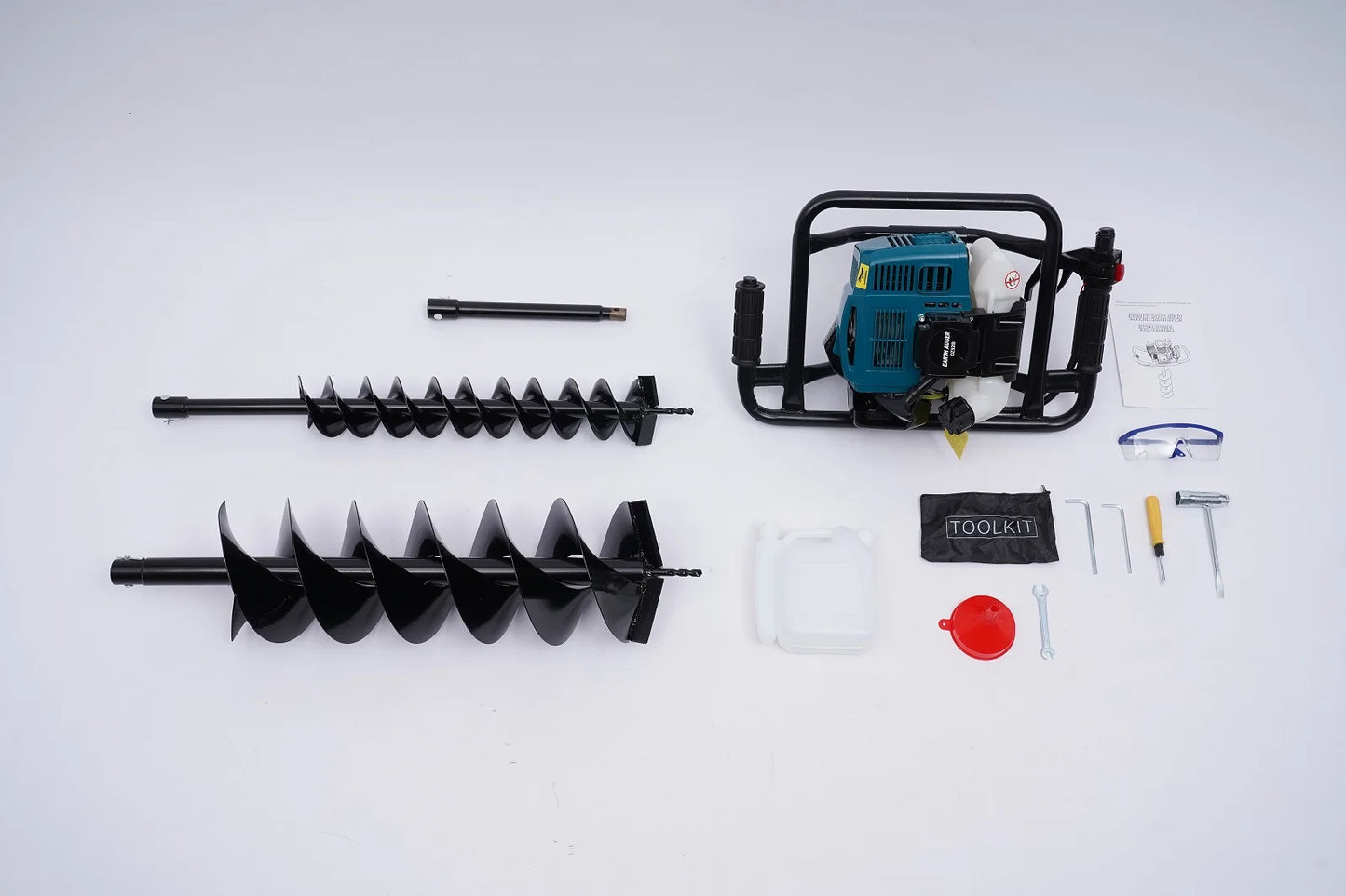 Drill Sets Powerful Double Screw Bit Digging Machine with Lengthening Rod for Soil Sample Collection and Pole Hole Drilling