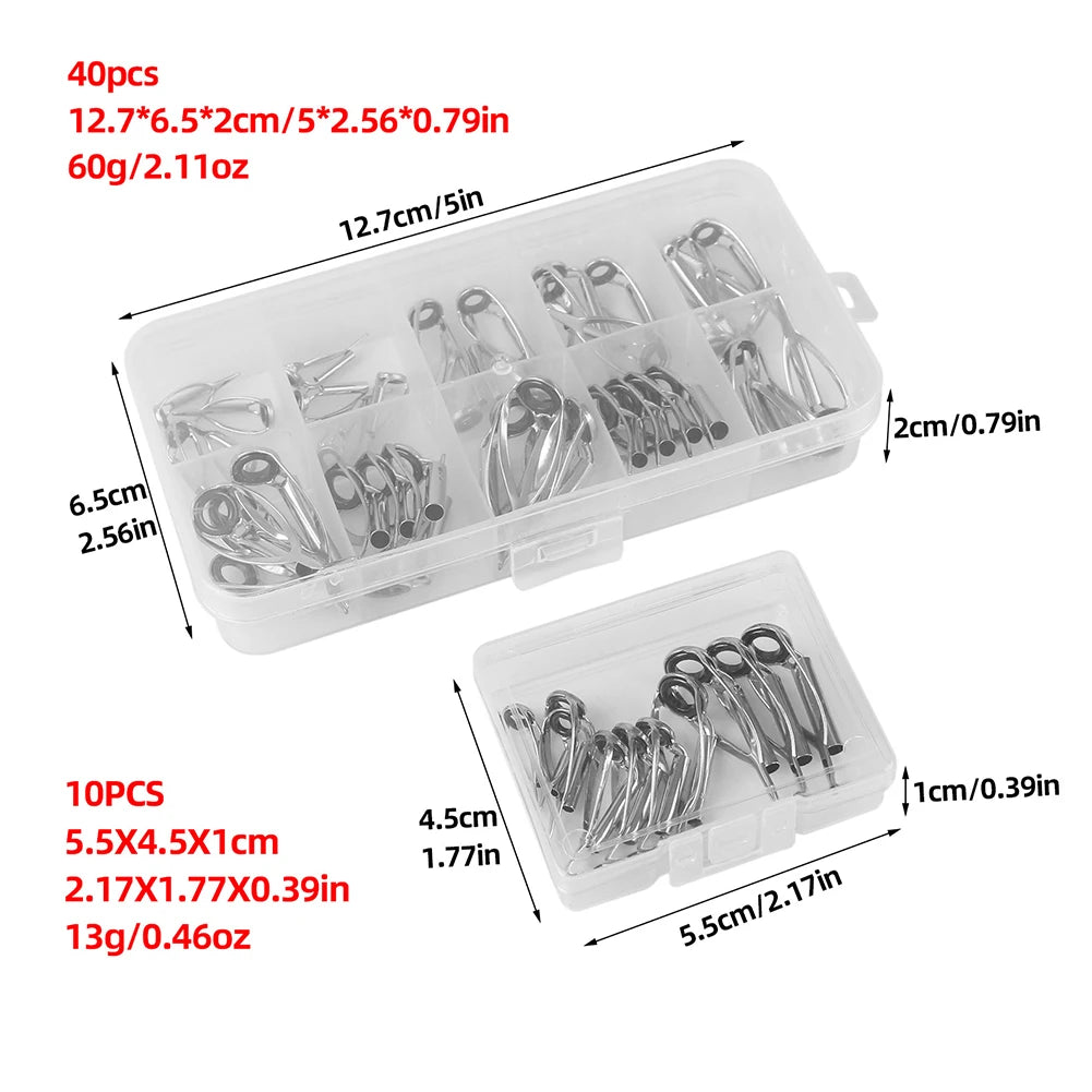 Stainless Steel Top Tip Ring Guides for Fishing Rods