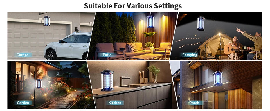 Outdoor Bug Zapper Minimoon Dual LED 4200V 15W IPX4 Trap