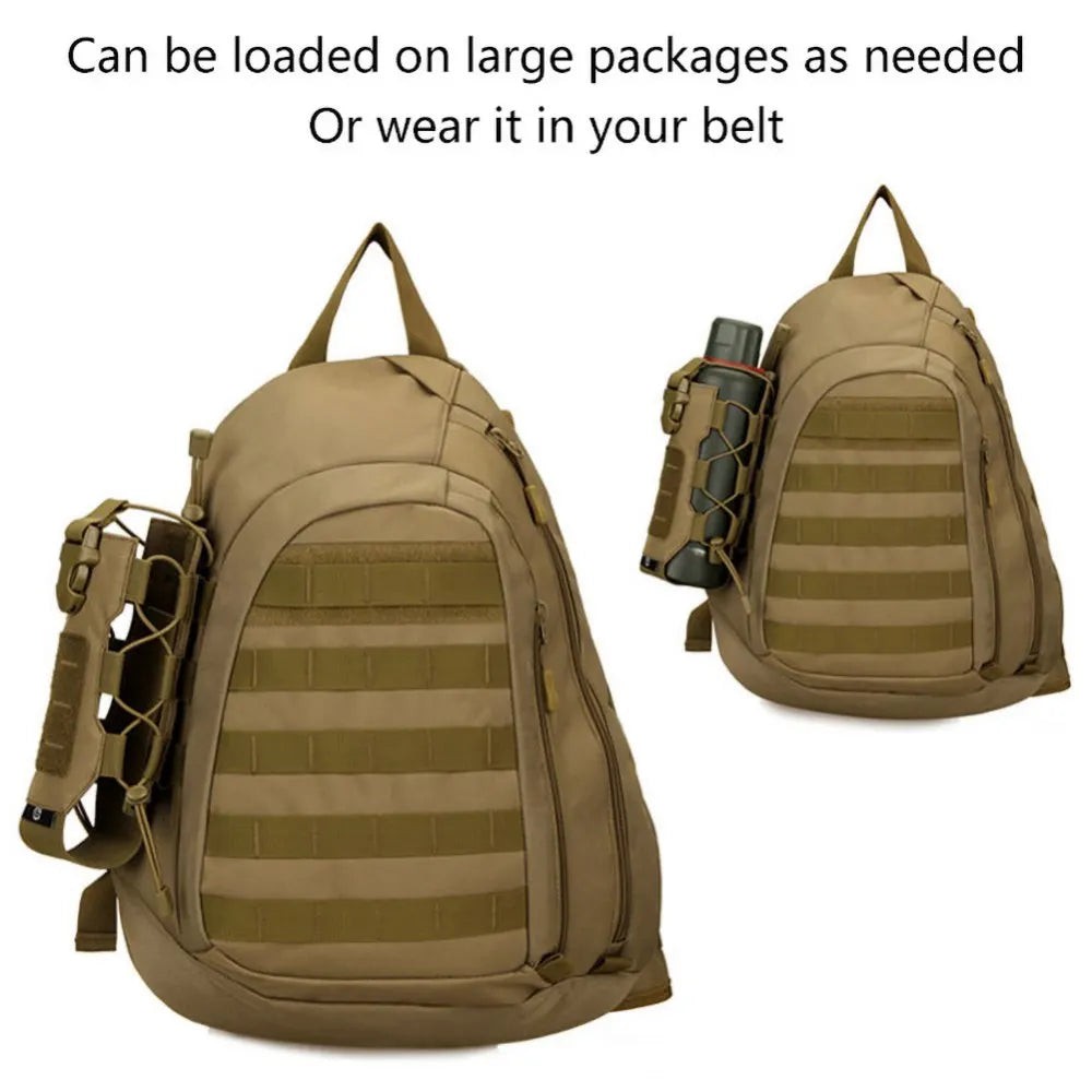 Outdoor Tactical MOLLE Nylon Water Bottle Holder Camping Hiking Mountaineering Pouch Bags