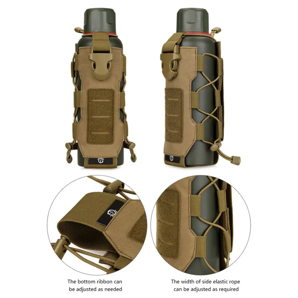 Outdoor Tactical MOLLE Nylon Water Bottle Holder Camping Hiking Mountaineering Pouch Bags
