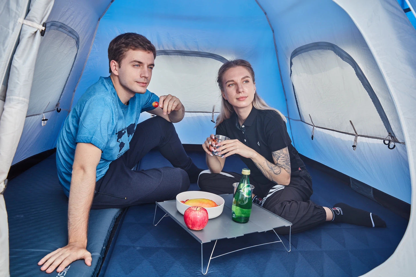 KingCamp Single Self Inflating Sleeping Mat with Built In Pillow for Camping Backpacking and Hiking