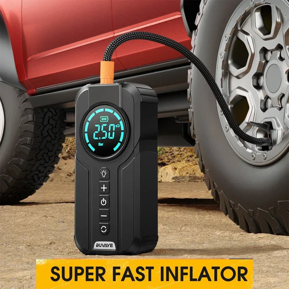 BUVAYE Car Jump Starter Air Pump Function Tire Inflator