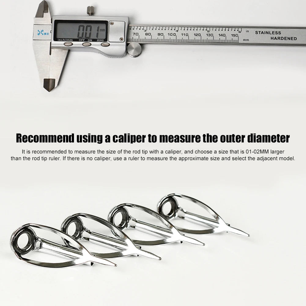 Stainless Steel Top Tip Ring Guides for Fishing Rods