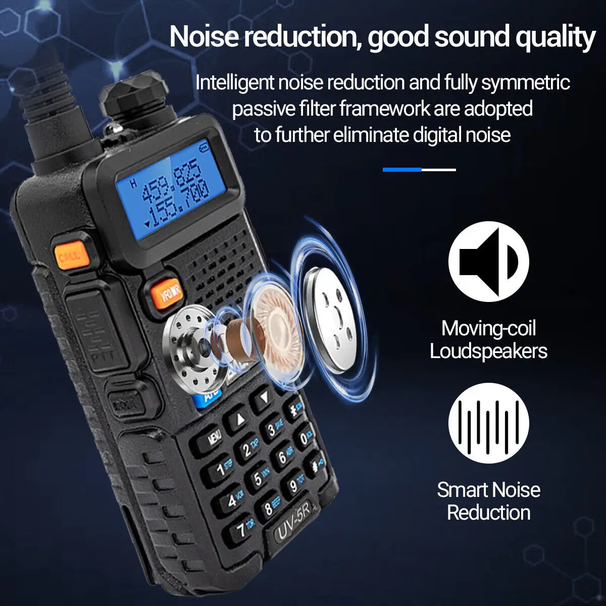 2PCS BAOFENG UV-5R Walkie Talkie Dual Band Long Range Radio