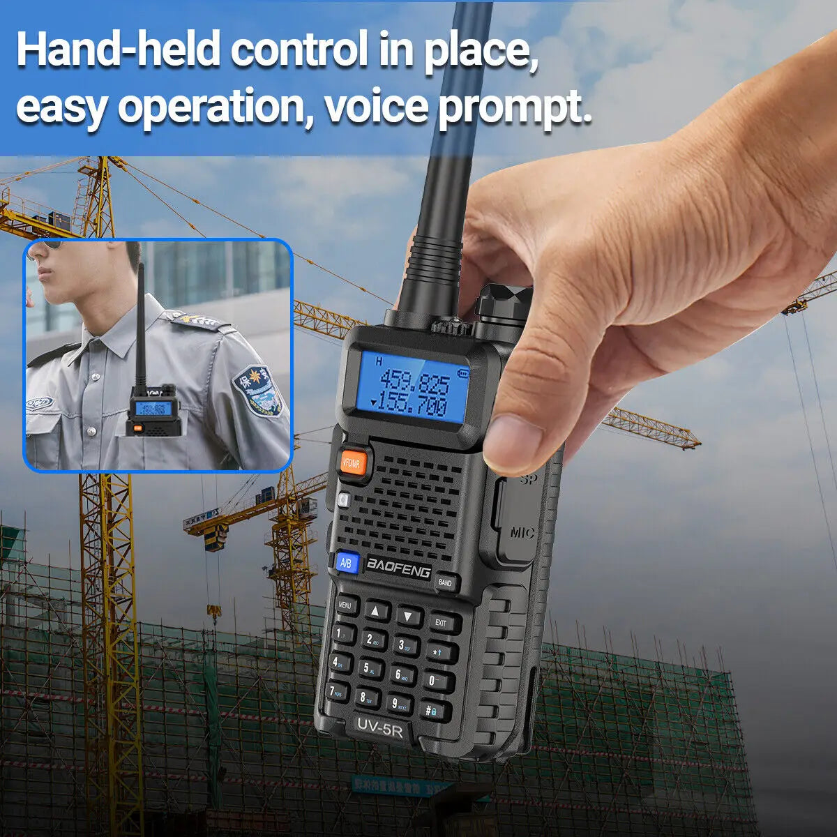 2PCS BAOFENG UV-5R Walkie Talkie Dual Band Long Range Radio