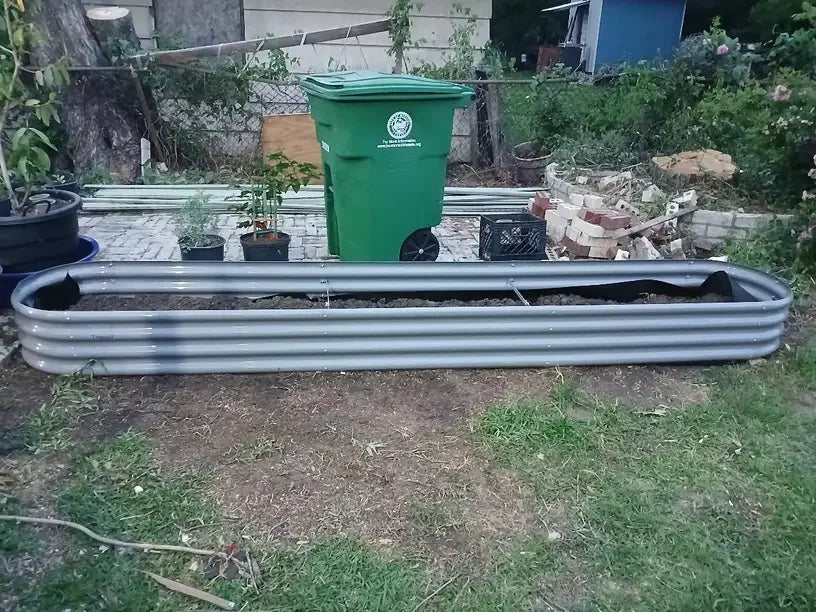 Tramull Galvanized Raised Garden Bed Planter for Vegetables and Herbs