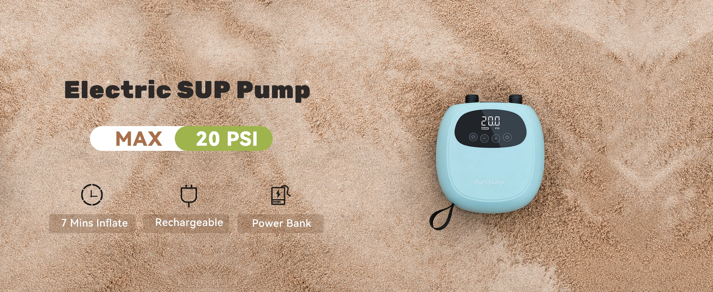 Electric 20 PSI SUP Pump With 38.48Wh Battery Paddle