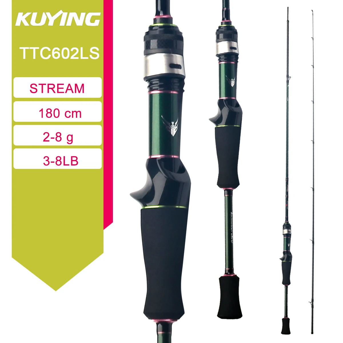 Kuying Carbon Fishing Lure Rod for Casting Spinning River