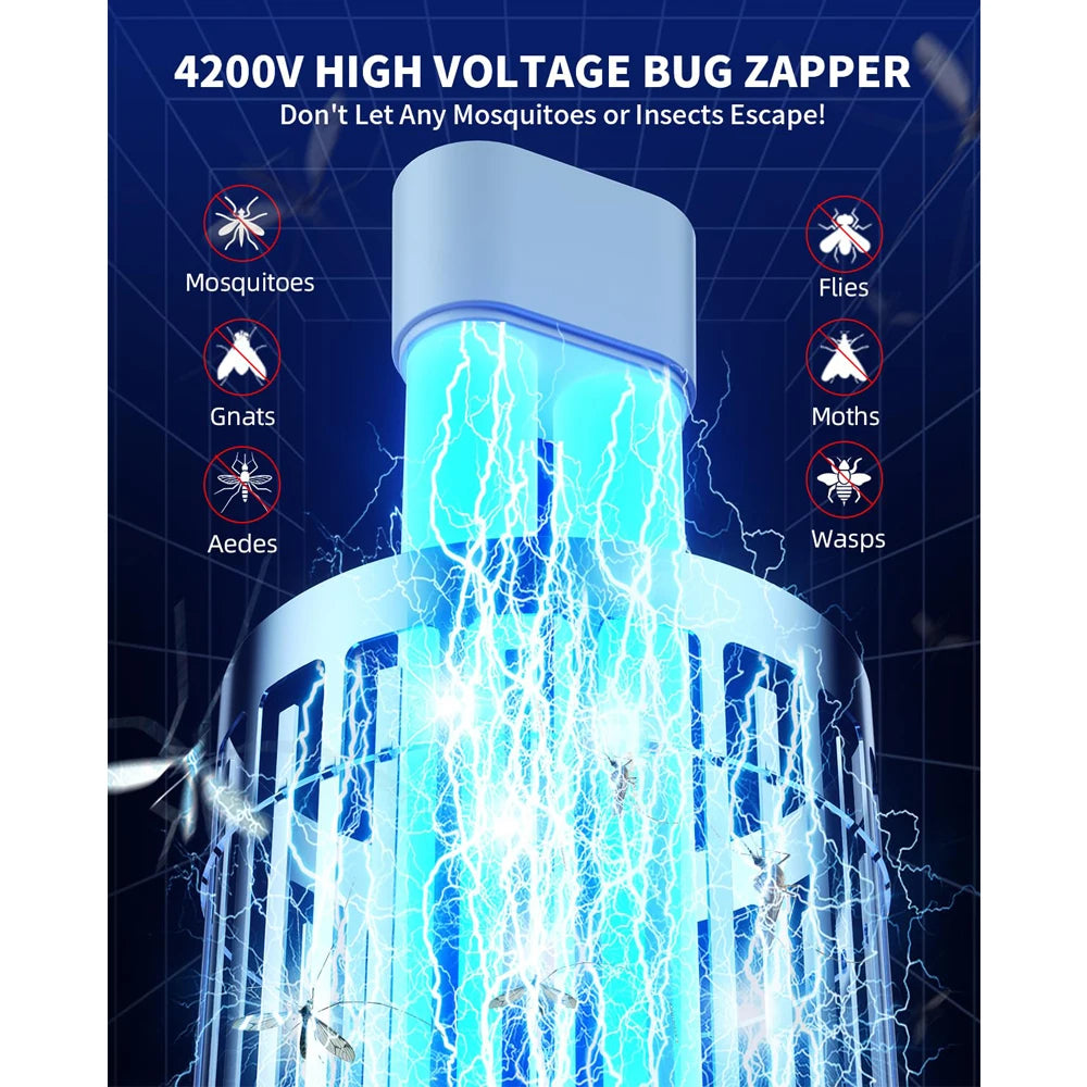 Outdoor Bug Zapper Minimoon Dual LED 4200V 15W IPX4 Trap