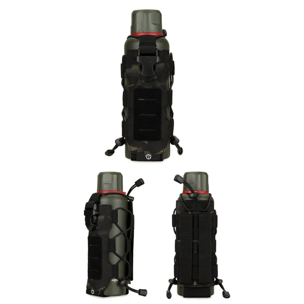Outdoor Tactical MOLLE Nylon Water Bottle Holder Camping Hiking Mountaineering Pouch Bags