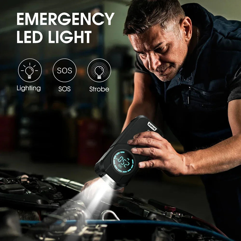 BUVAYE Car Jump Starter Air Pump Function Tire Inflator