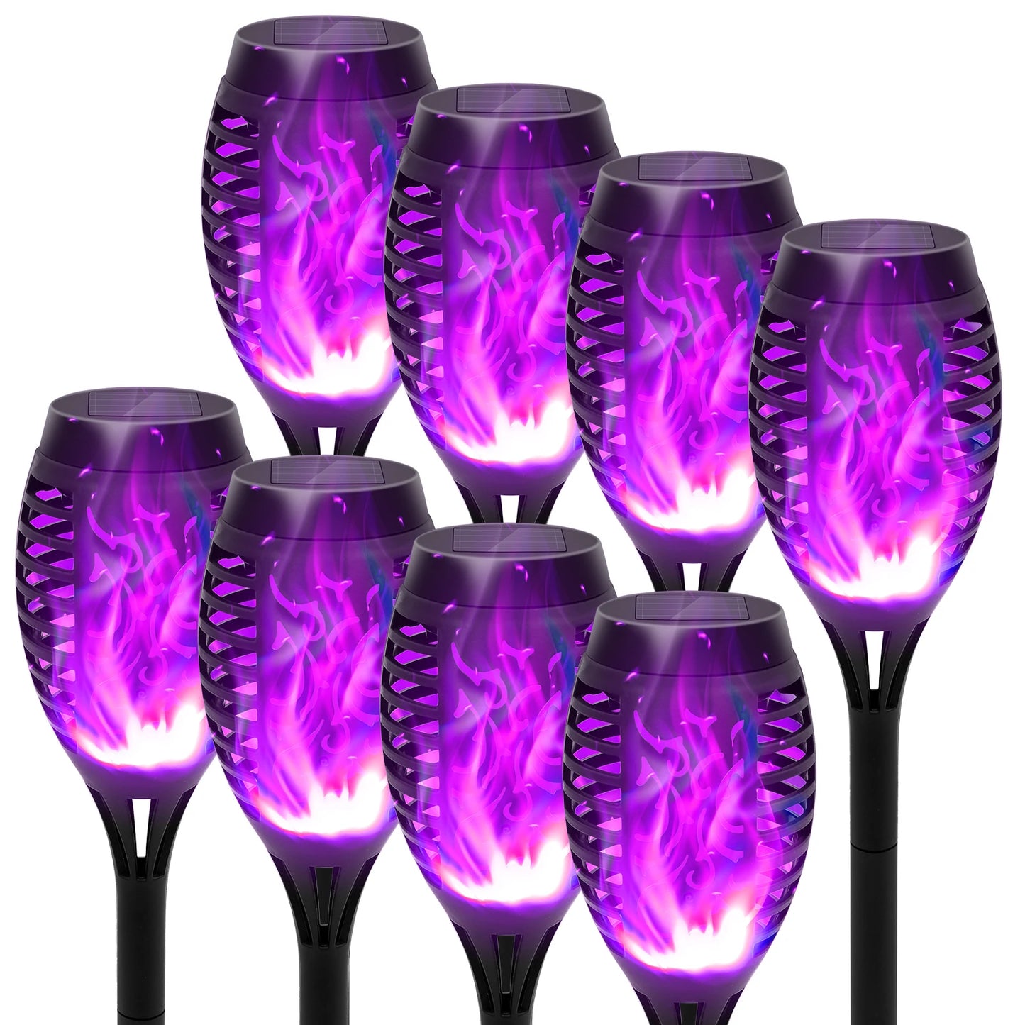 Solar Flame Torch Lights LED Outdoor Lawn Path Decor