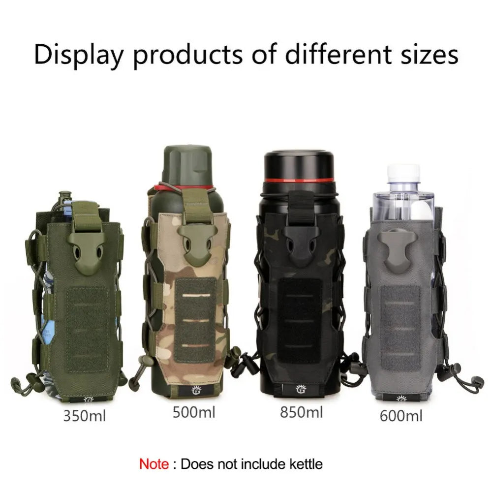Outdoor Tactical MOLLE Nylon Water Bottle Holder Camping Hiking Mountaineering Pouch Bags