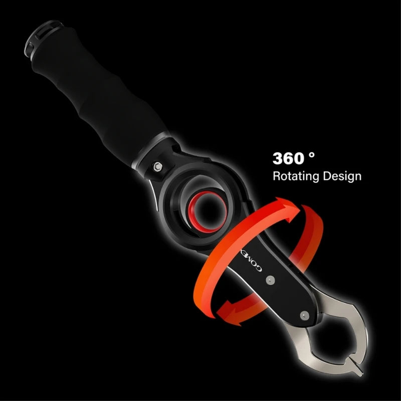 Gomexus Fish Lip Gripper with Scale Maximum 40 Pounds for Safe Handling Fish Easy Hook Removal Ideal Fishing Gifts for Men