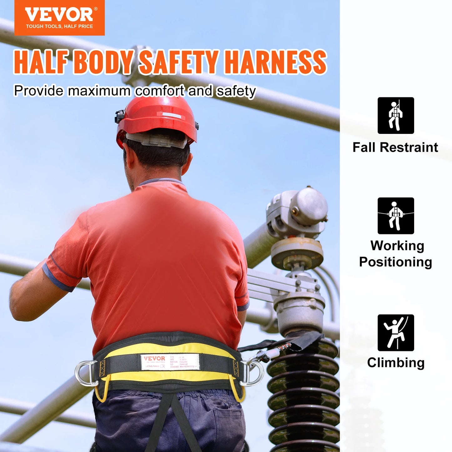 SucceBuy Half Body Safety Harness For Tree Climbing Rescue