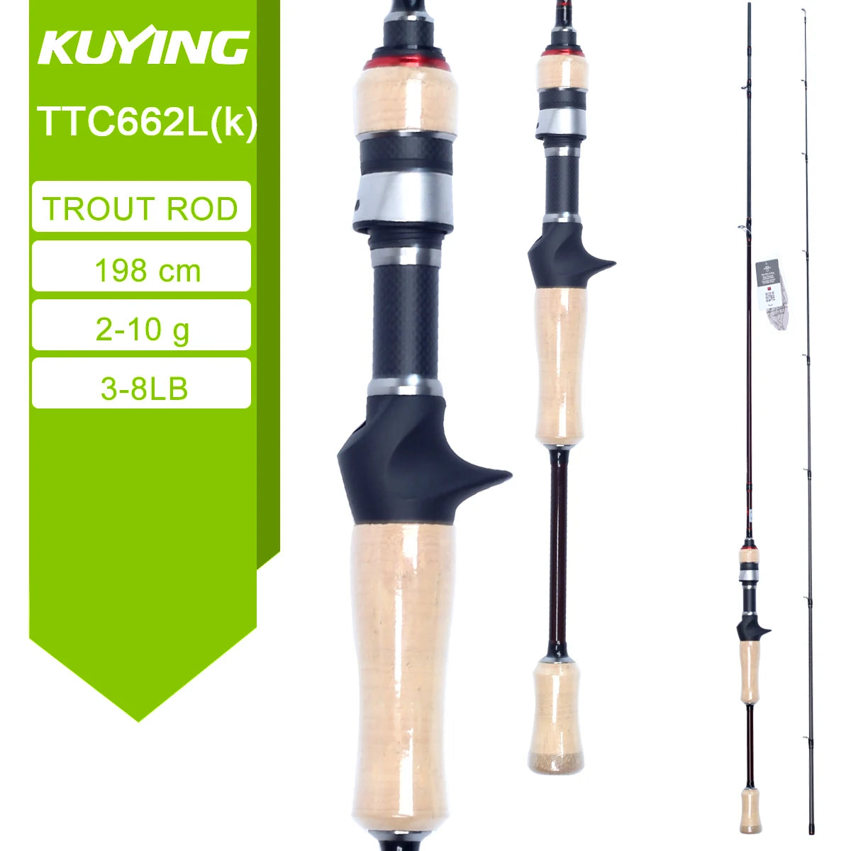 Kuying Carbon Fishing Lure Rod for Casting Spinning River