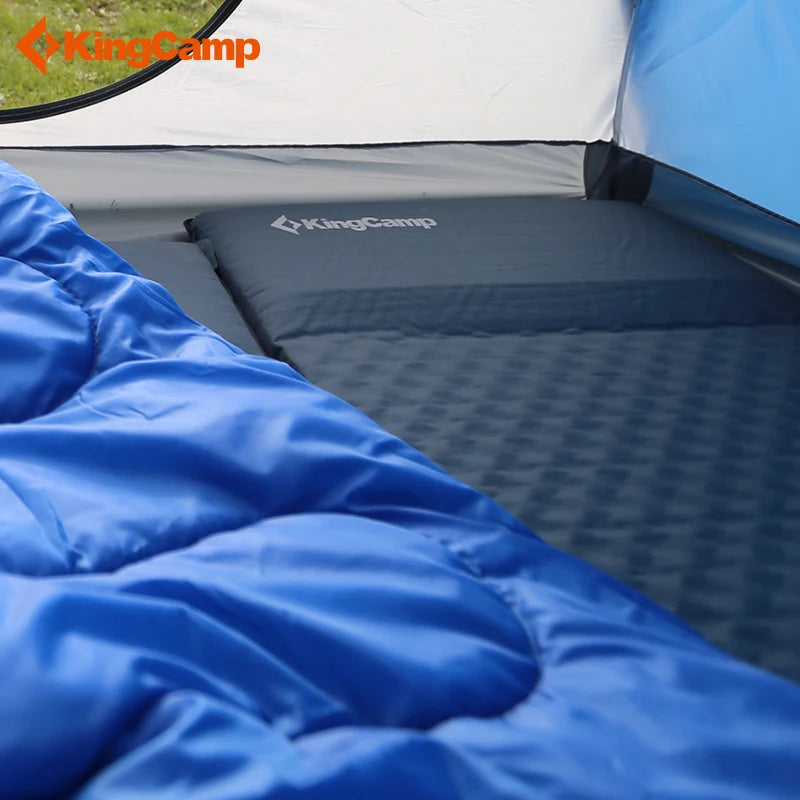 KingCamp Single Self Inflating Sleeping Mat with Built In Pillow for Camping Backpacking and Hiking