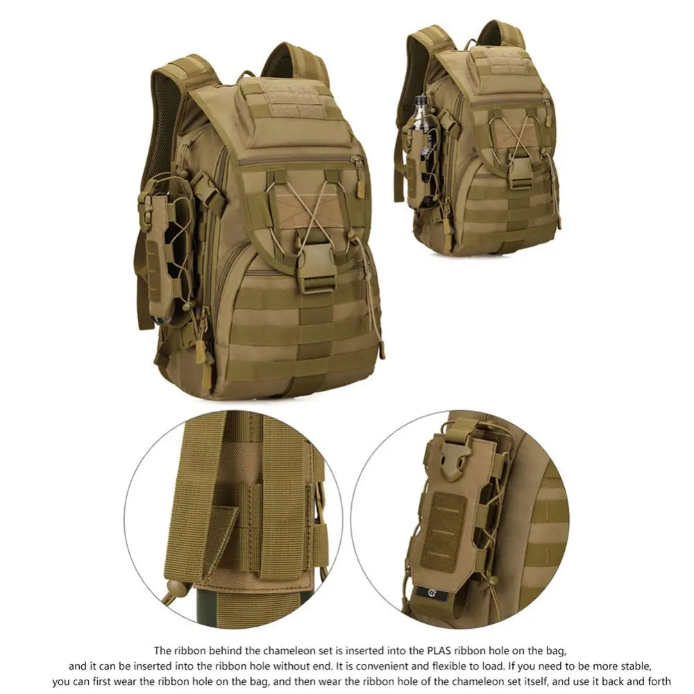 Outdoor Tactical MOLLE Nylon Water Bottle Holder Camping Hiking Mountaineering Pouch Bags