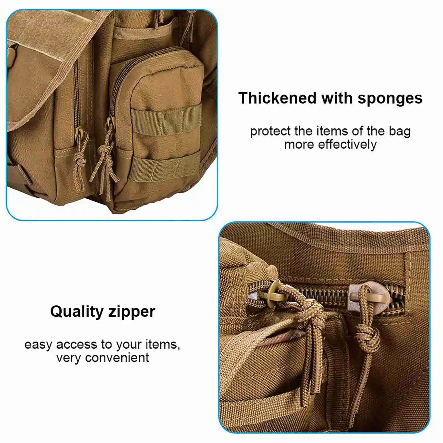2025 New Men Military Chest Shoulder Bag Pack for Travel