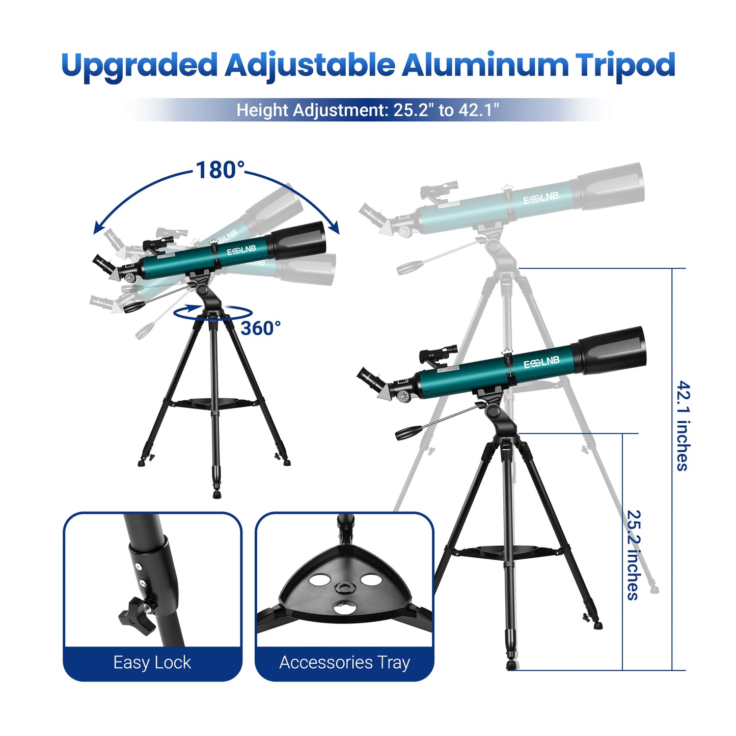Astronomical Telescope 210x Magnification With Mobile Holder Stargazing App