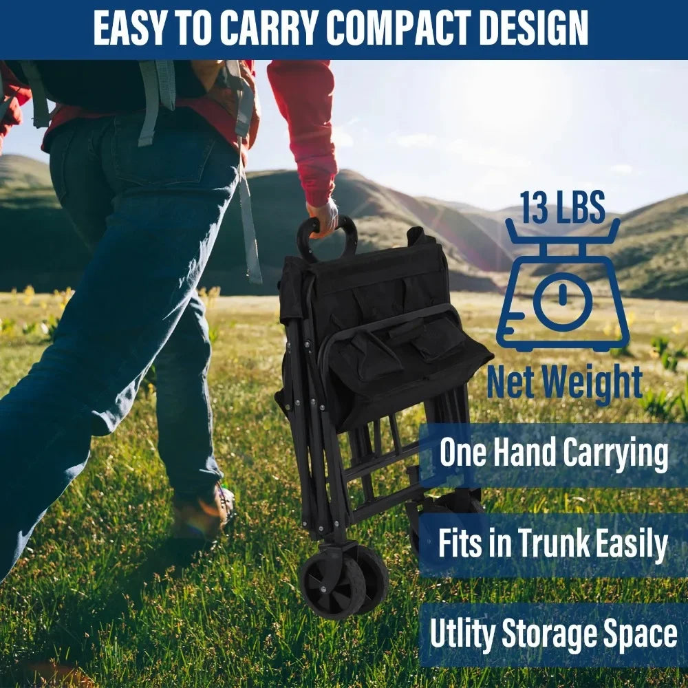 Outdoor Camping Handcart with Foldable Wheels for Easy Transport