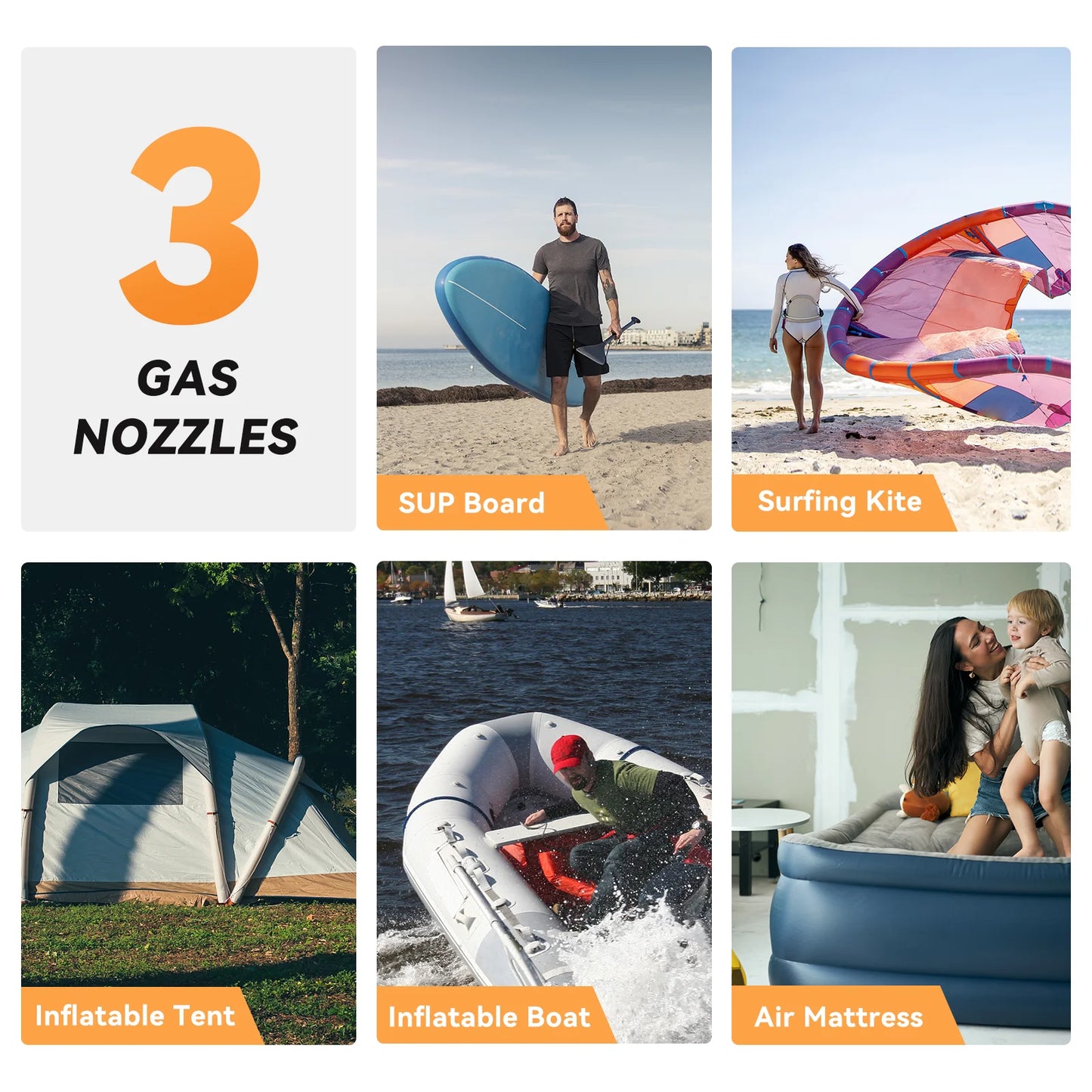 Electric 20 PSI SUP Pump With 38.48Wh Battery Paddle