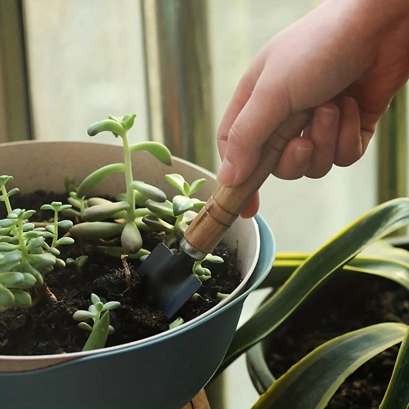 3-Piece Garden Tool Set Rake Shovel for Plants and Soil