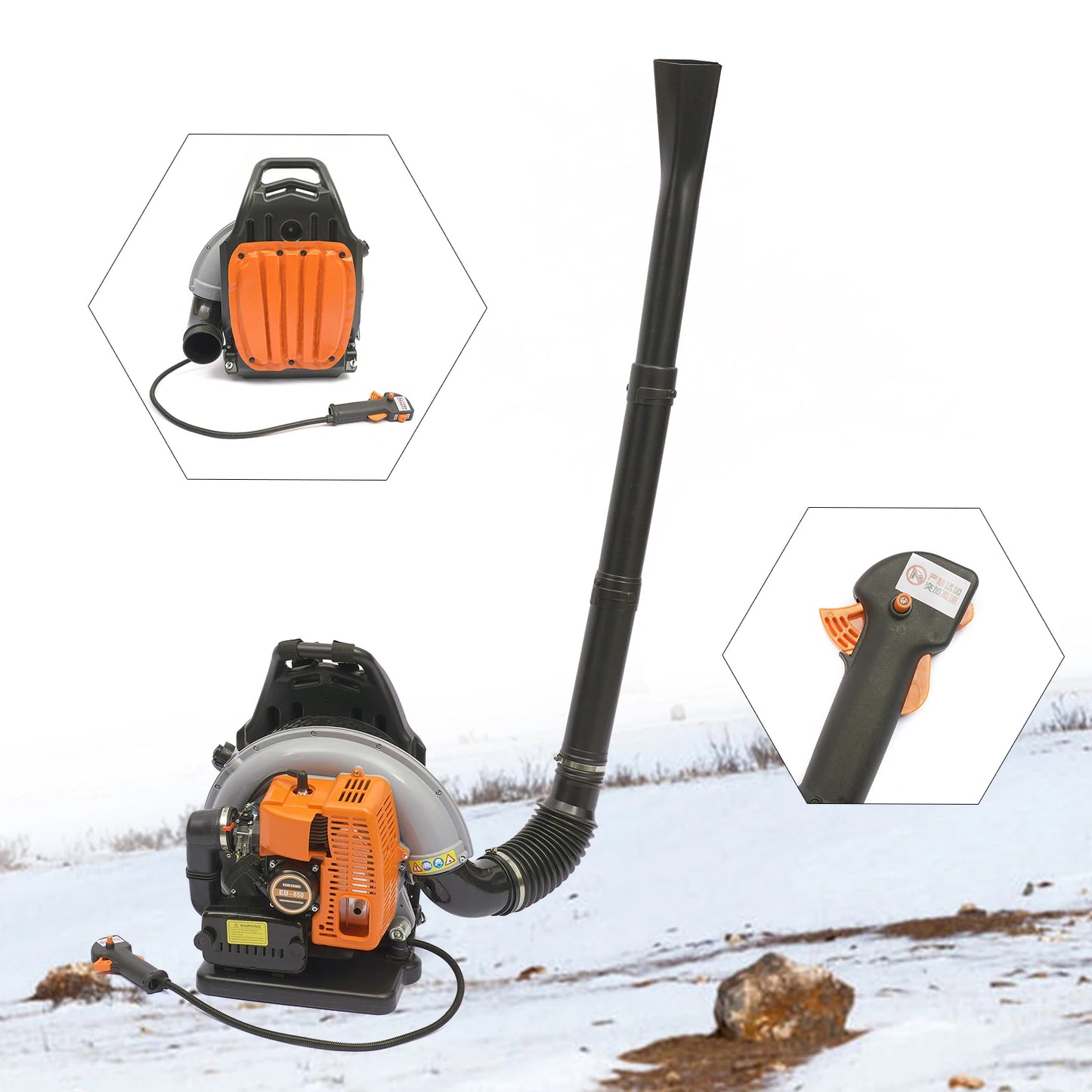 Gasoline Backpack Leaf Blower For Road Sweeping Snow Removal