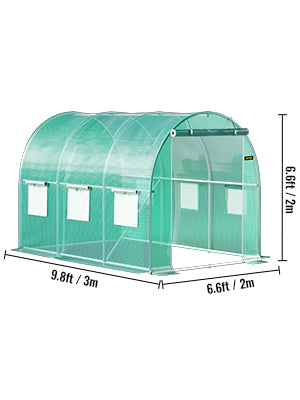 VEVOR Walk In Tunnel Greenhouse With Galvanized Frame Waterproof Cover