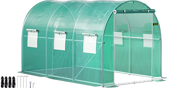 VEVOR Walk In Tunnel Greenhouse With Galvanized Frame Waterproof Cover