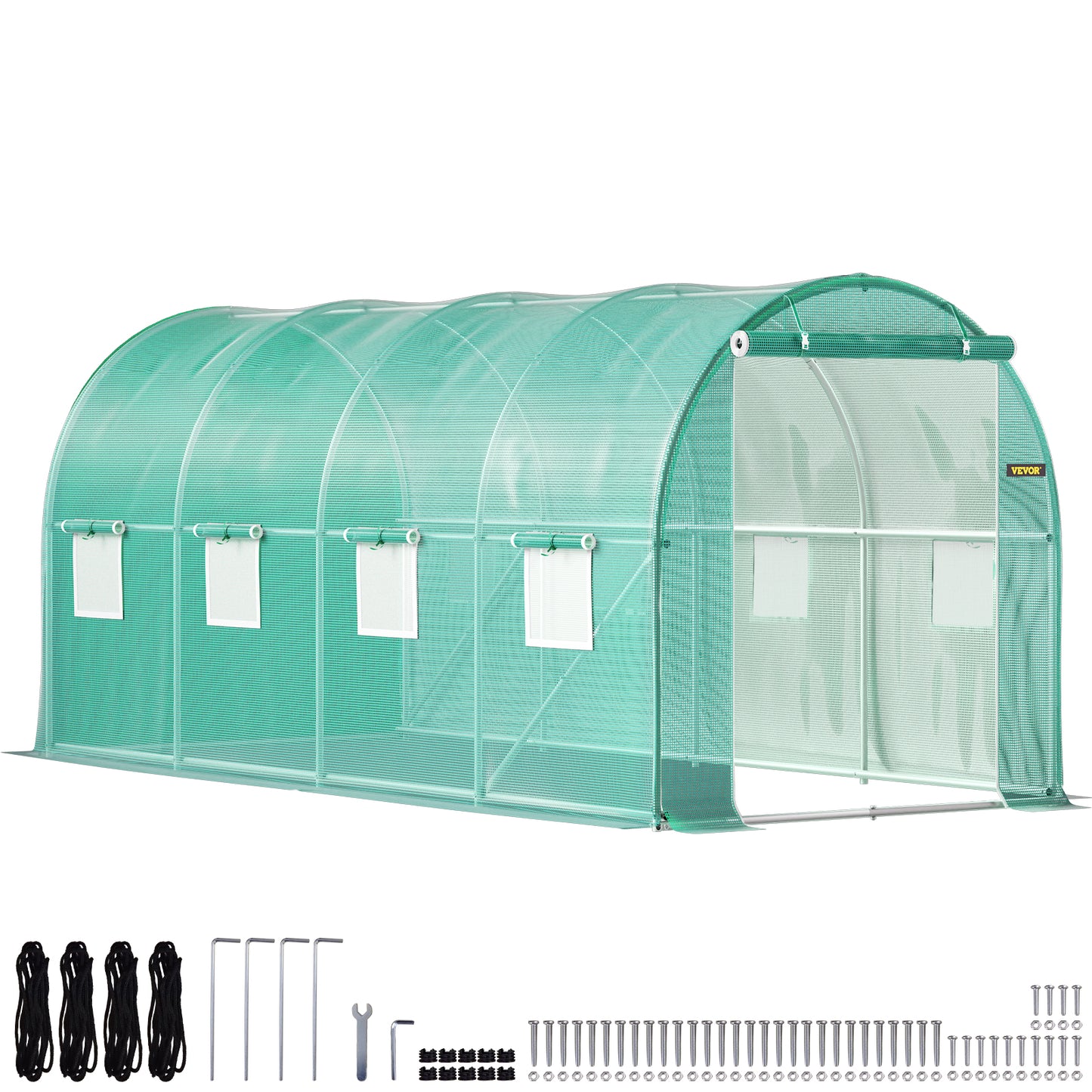 VEVOR Walk In Tunnel Greenhouse With Galvanized Frame Waterproof Cover